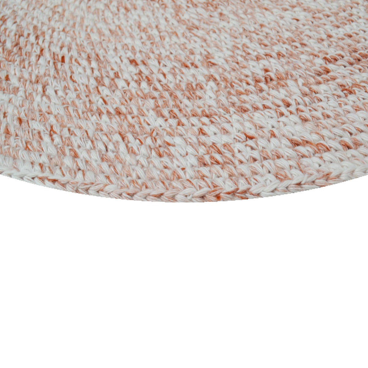 Handwoven Round Rug-Orbit 6223-Ivory Rust-120x120cm
