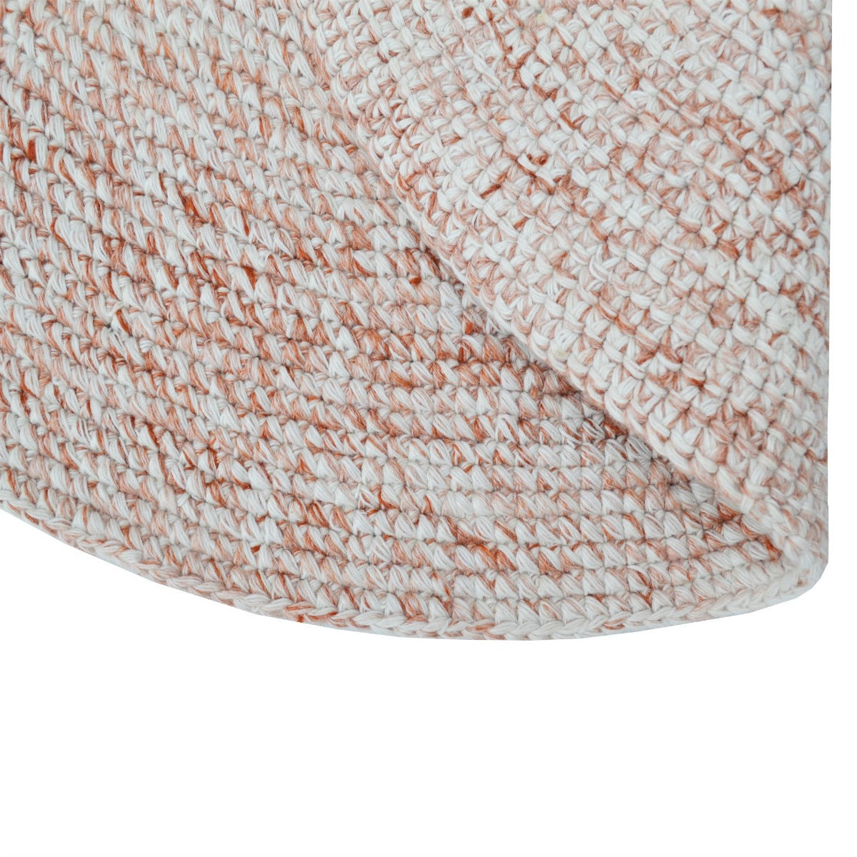 Handwoven Round Rug-Orbit 6223-Ivory Rust-120x120cm
