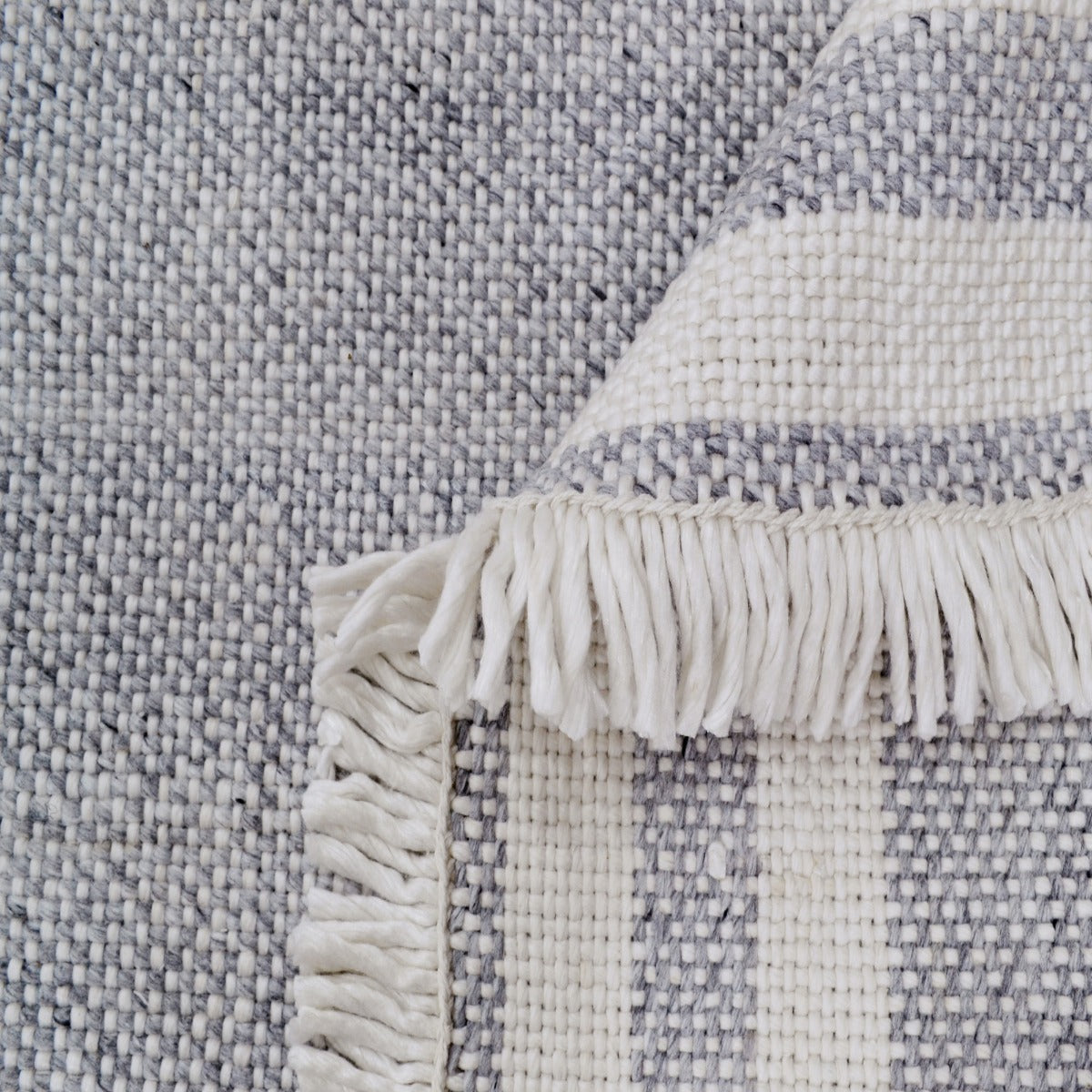 Handwoven Reversible Rug-Richmond 6360-Transistional Ash Grey-110x160cm