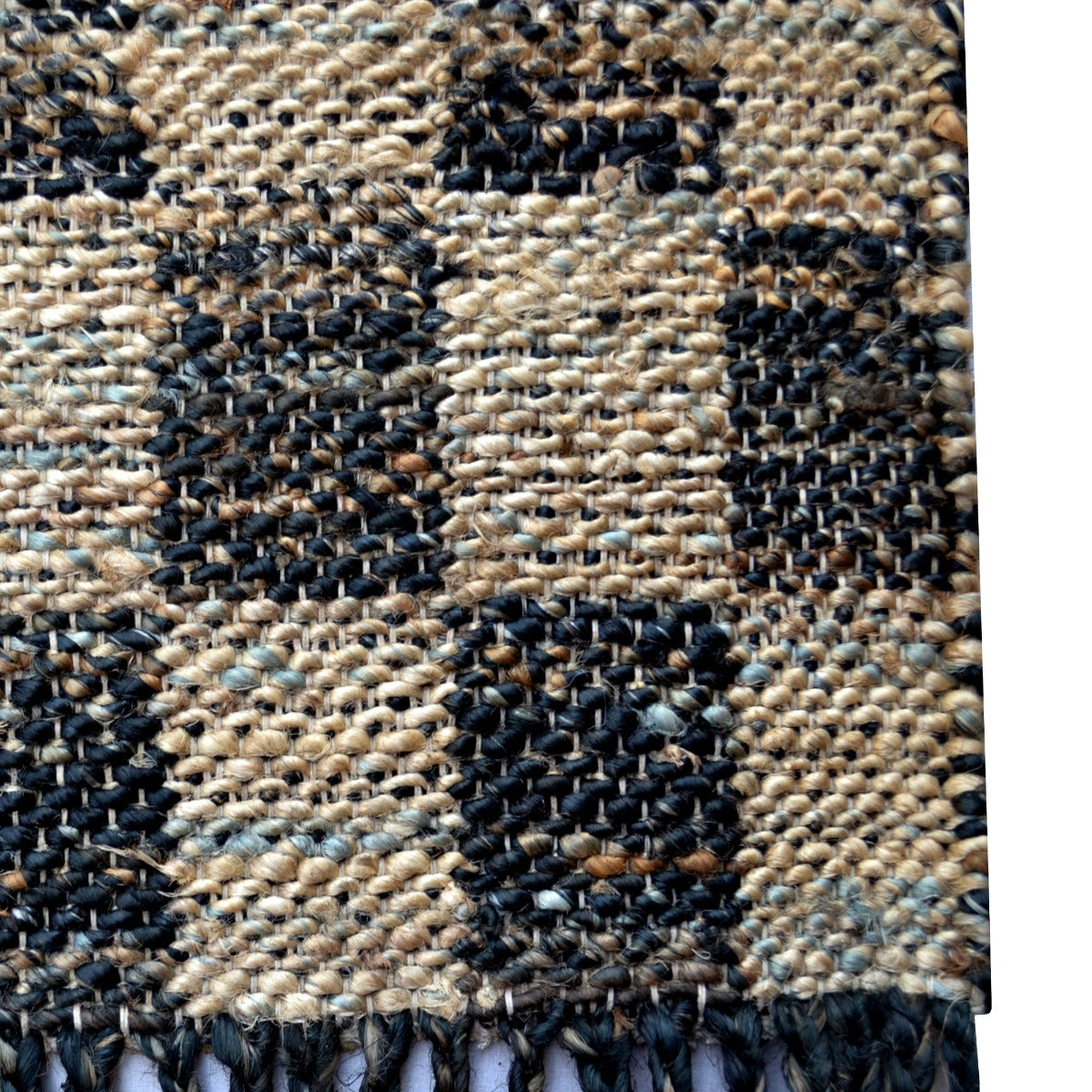 Natural Handwoven Jute Rug-Santa Cruz 1131-Black Natural-110x160cm