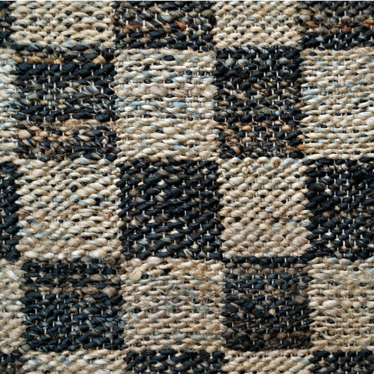 Natural Handwoven Jute Rug-Santa Cruz 1131-Black Natural-110x160cm