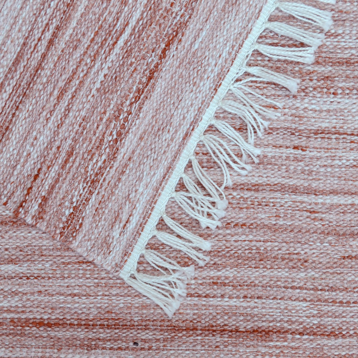 Shadow - Indoor/Outdoor Durrie Rug - 6253 - Brick Red - 110x160cm