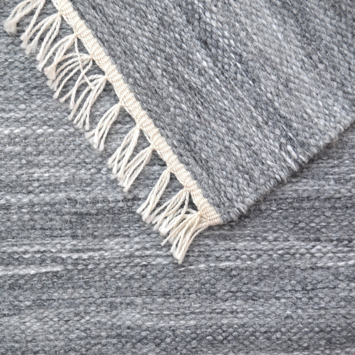 Shadow - Indoor/Outdoor Durrie Rug - 6253 - Charcoal - 110x160cm