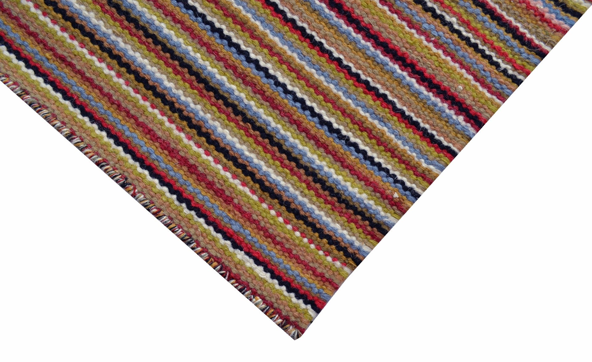 Vibrant Flatwoven Sweden Wool Rug - 6206B - Multi - 160x230cm