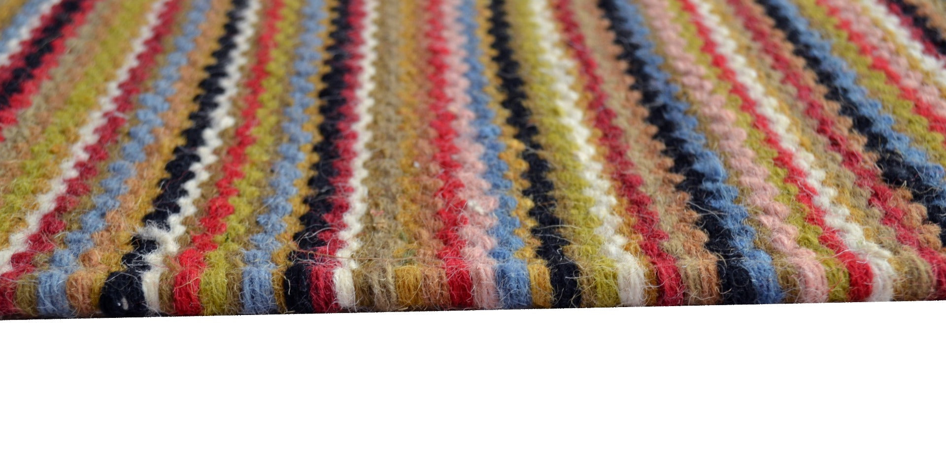 Vibrant Flatwoven Sweden Wool Rug - 6206B - Multi - 160x230cm