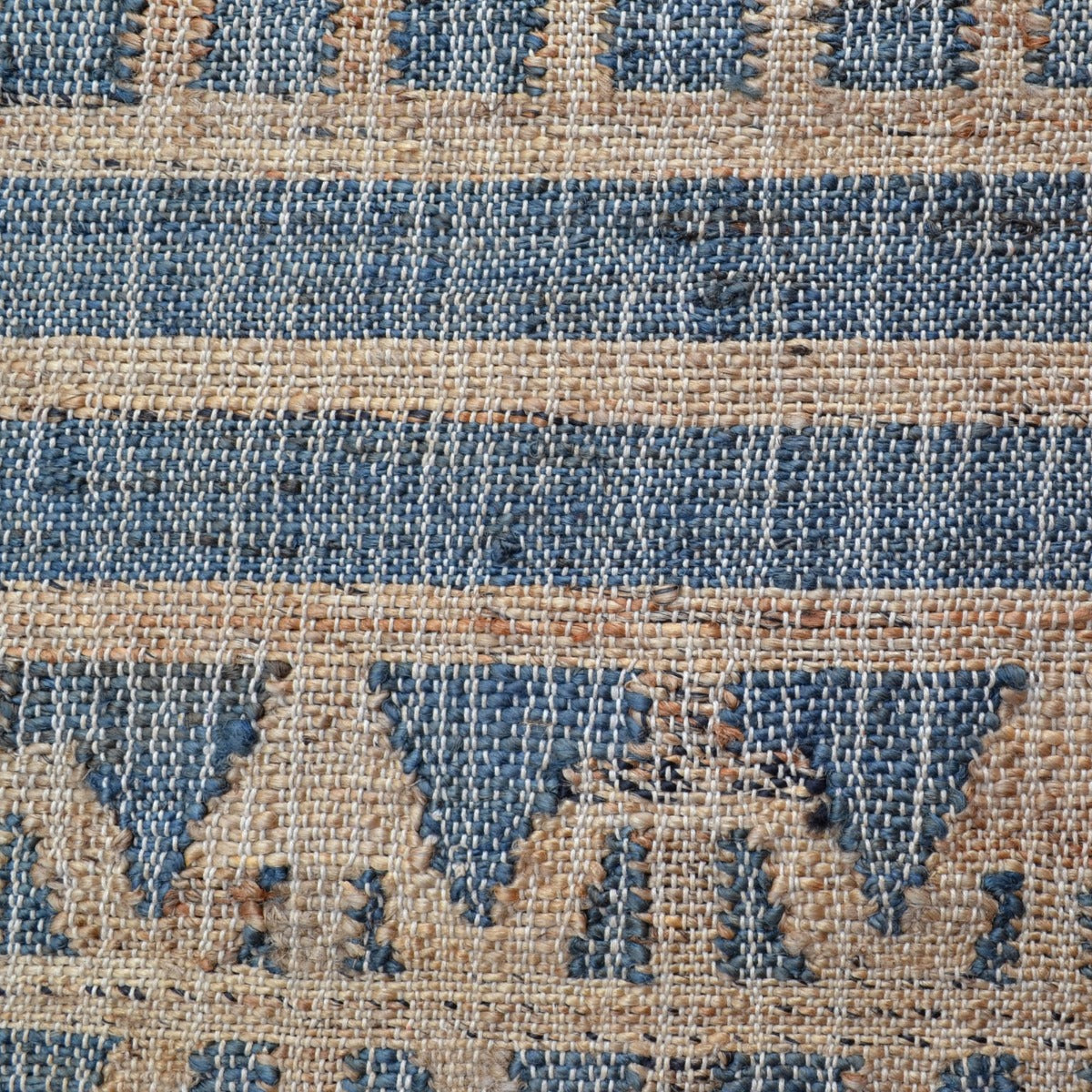 Designer Jute & Denim Rug - Symbol 1095 - Denim - 120x170cm