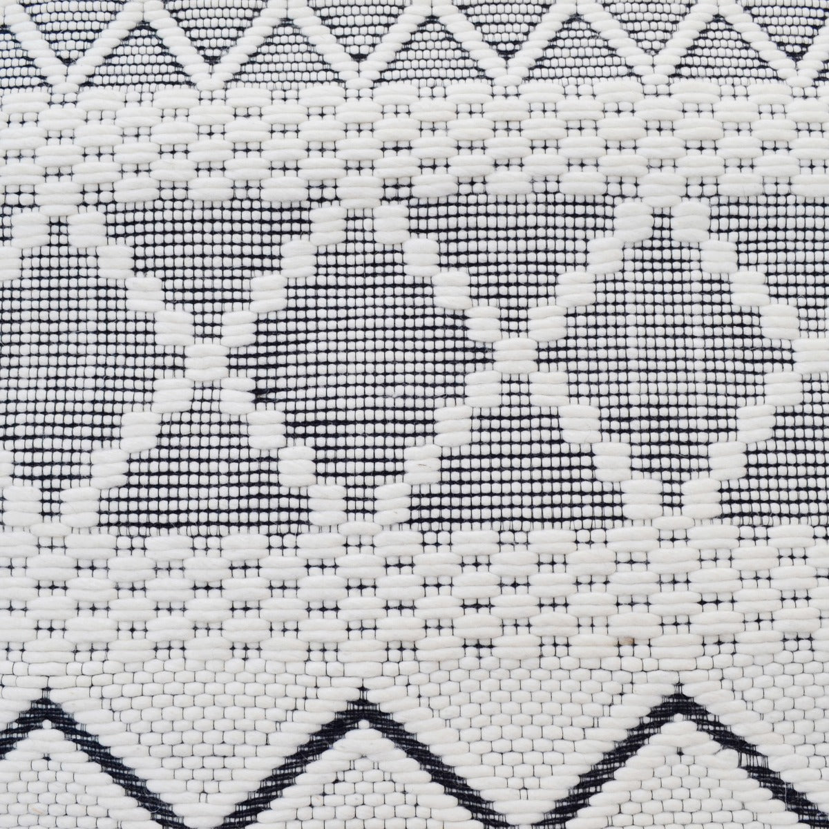 Handwoven Wool Rug-Trends 6337-Ivory/Charcoal-110x160cm