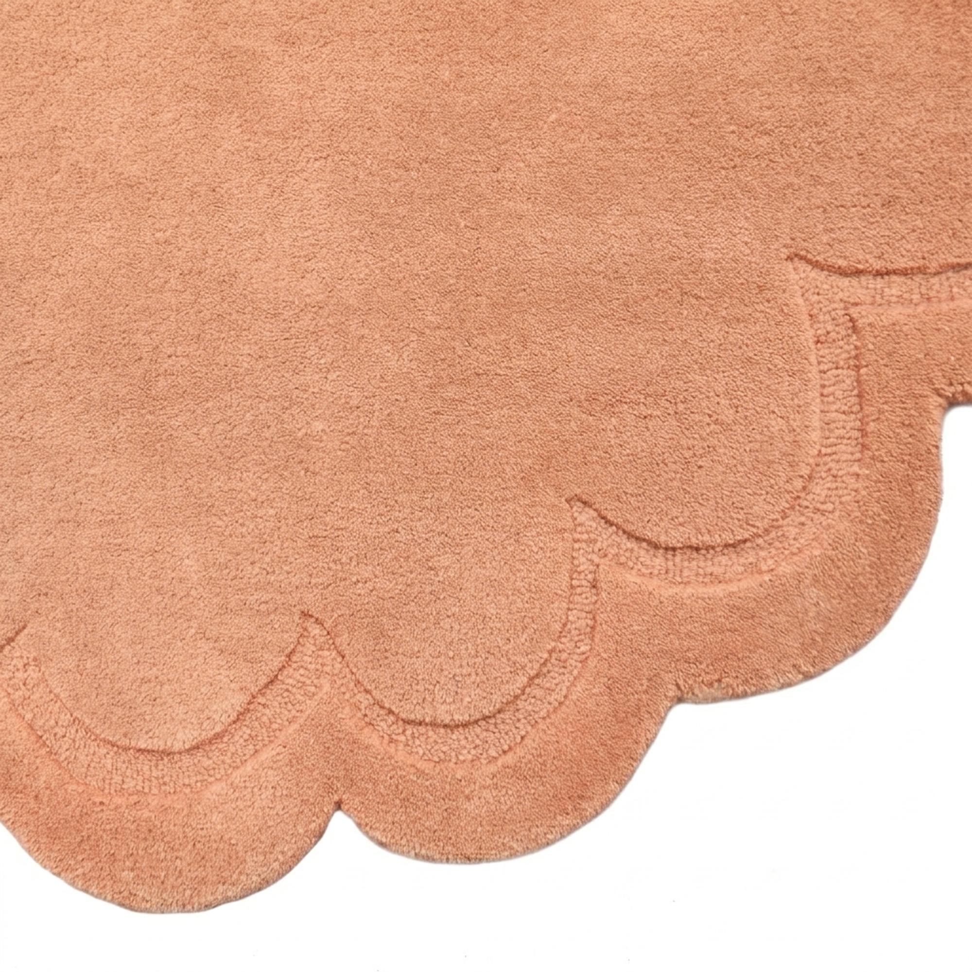 Handtufted Wool Rug-Rivoli 6447-Peach-160X160cm