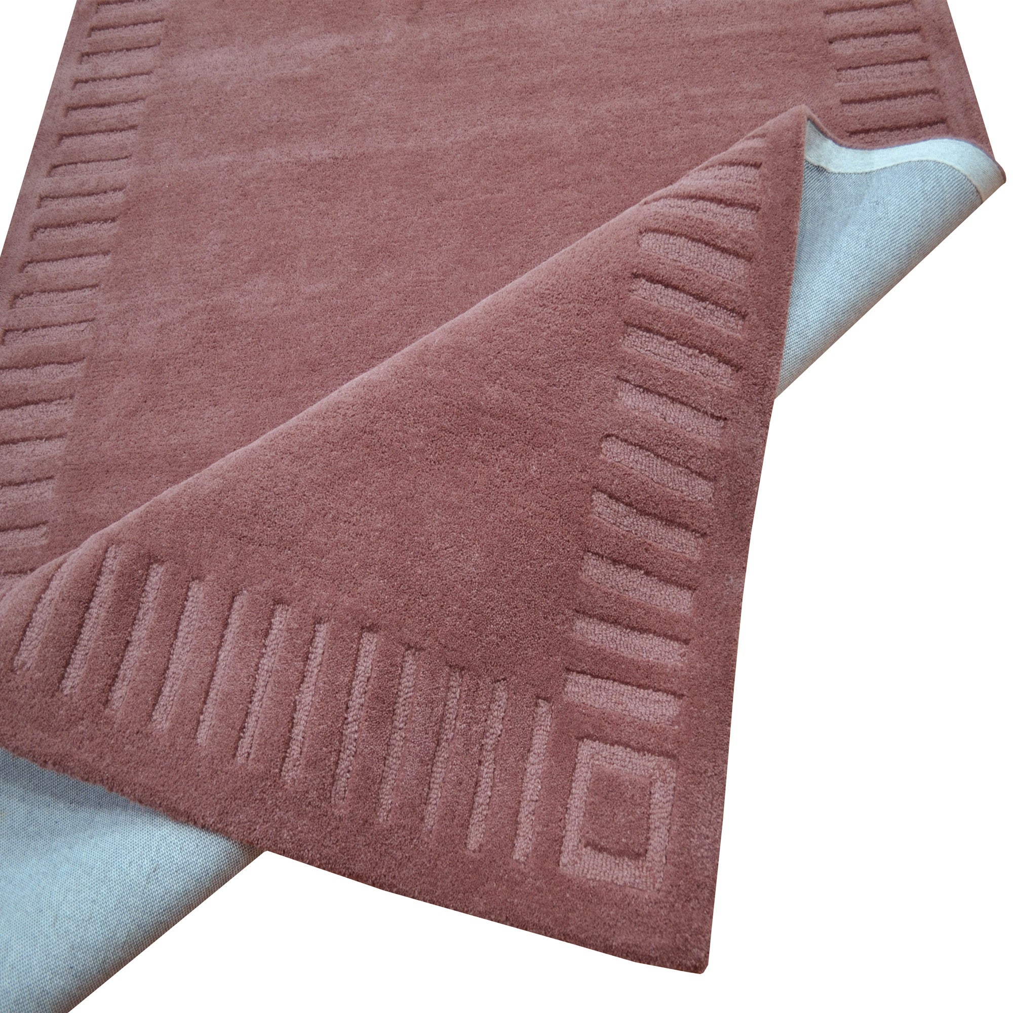 Handtufted Wool Rug-Unique 6445-Ash Rose-110X160cm