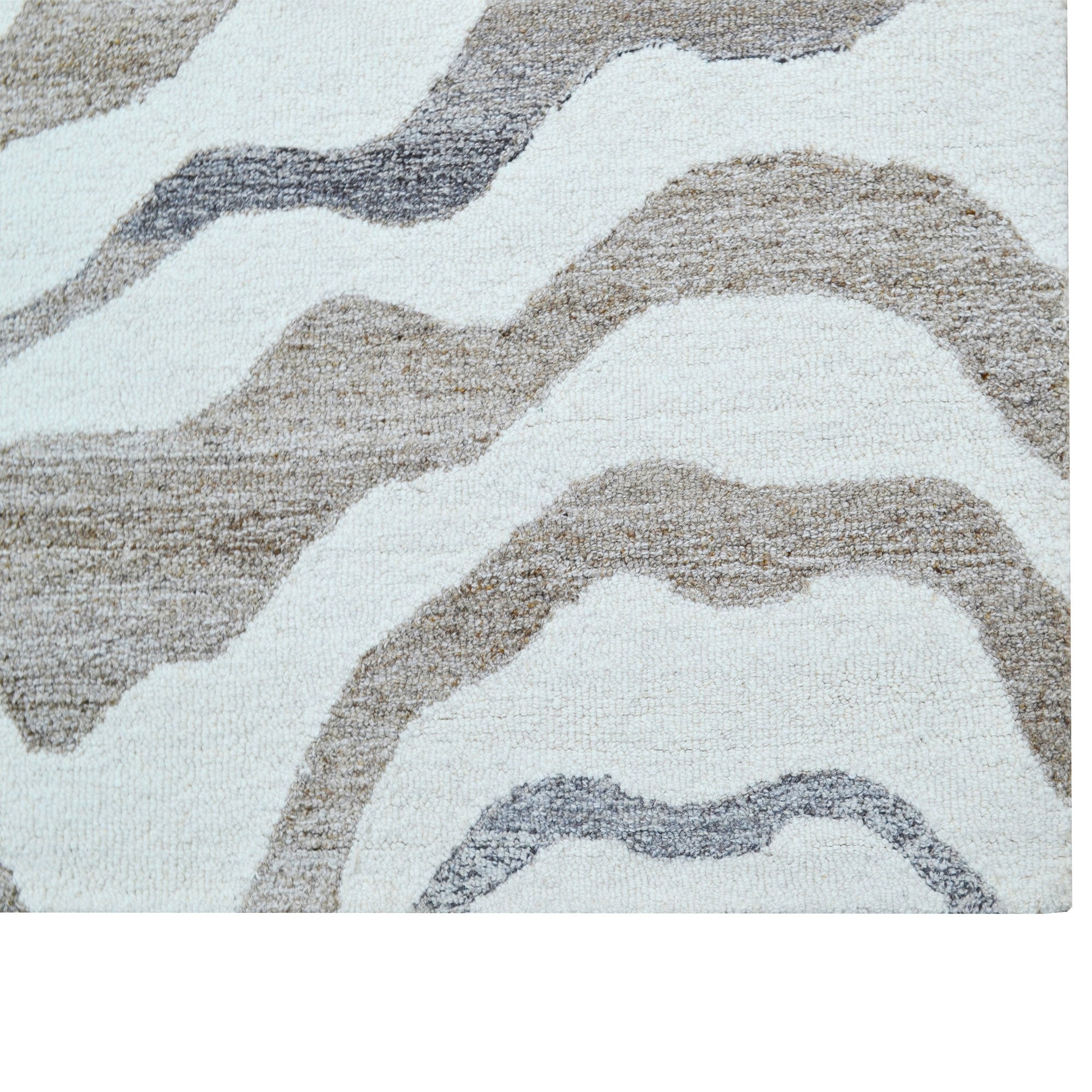 Handmade Gladstone Wool Rug-6438- NATURAL-110x160cm