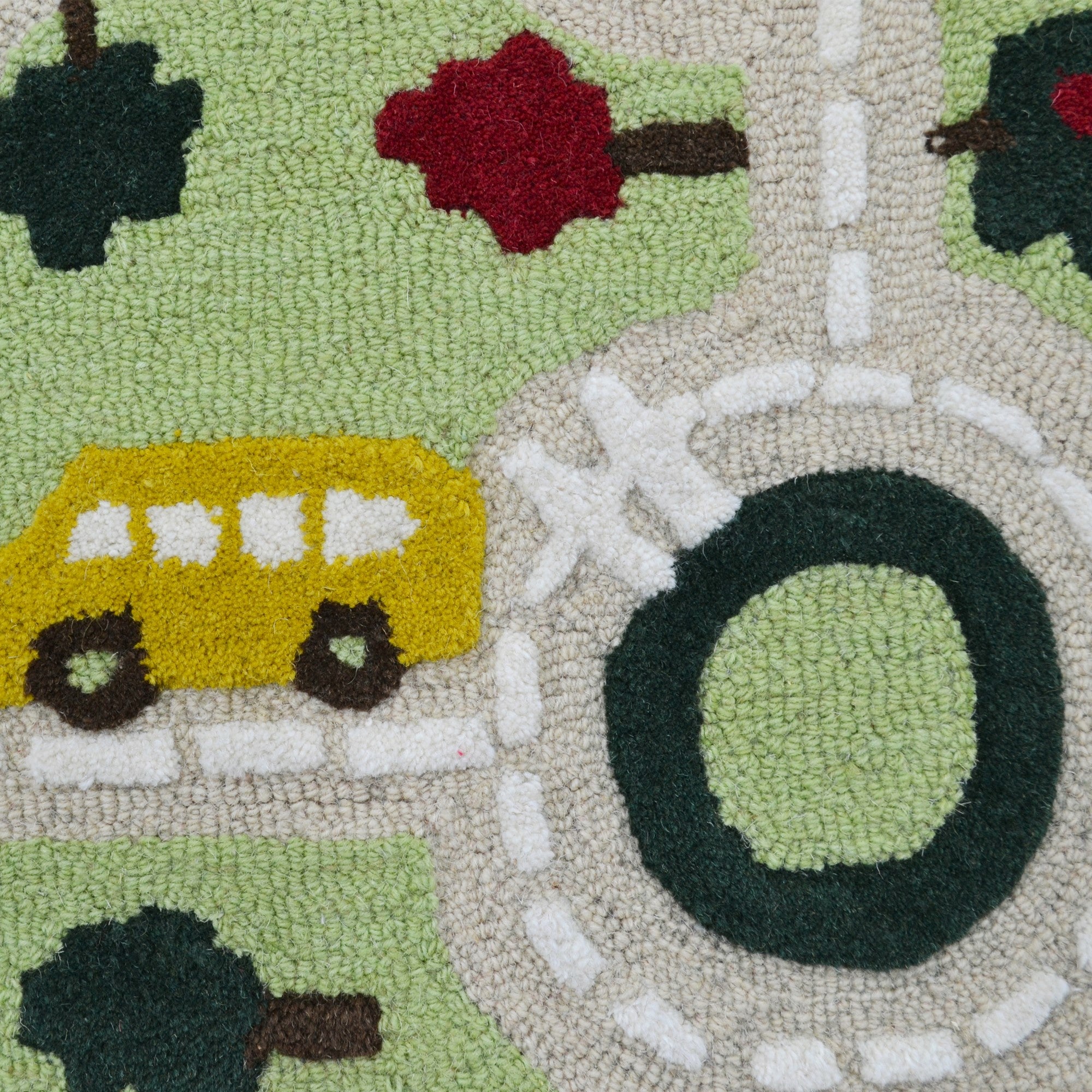 Handtufted Wool Rug-Charlie Town 6450-Green-80X150cm
