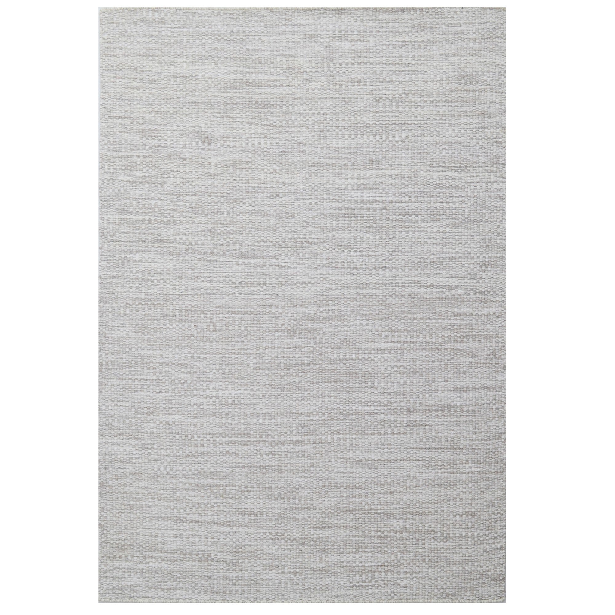 Handwoven Scandi Wool Rug- 6444- Ivory/ Metal Grey-80x150cm