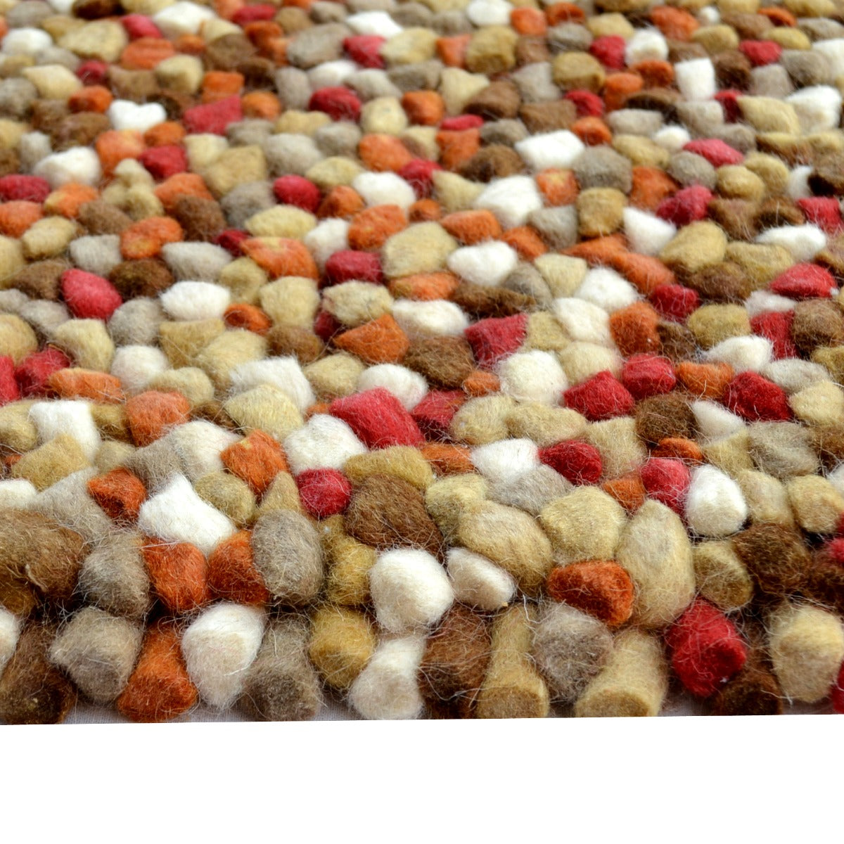 Handwoven Chunky Wool Rug - Jelly Bean - Autumn - 120x170cm