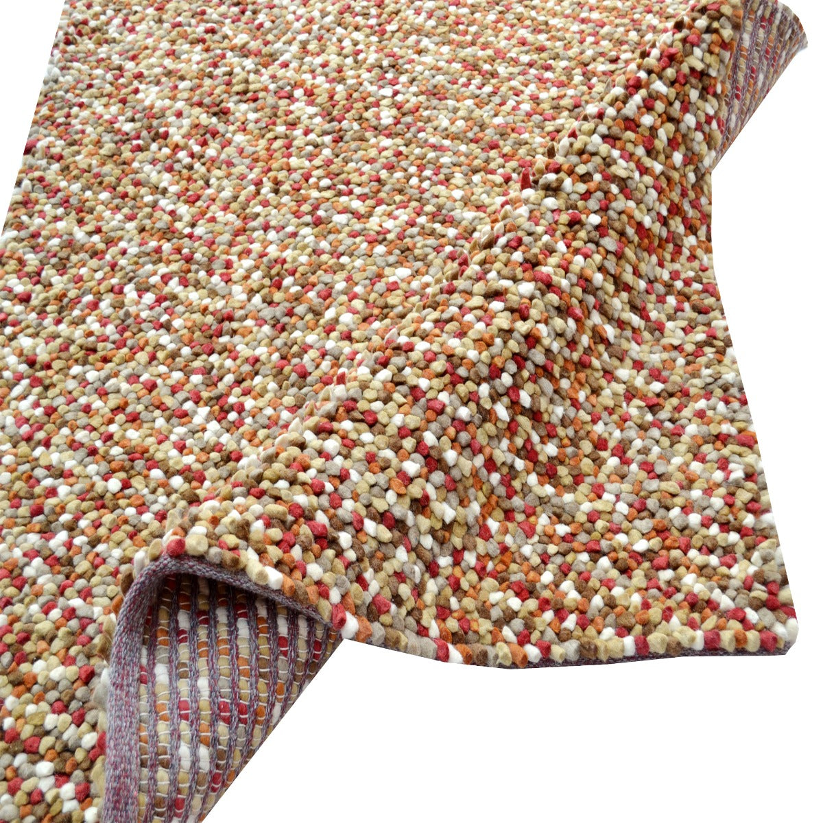Handwoven Chunky Wool Rug - Jelly Bean - Autumn - 120x170cm
