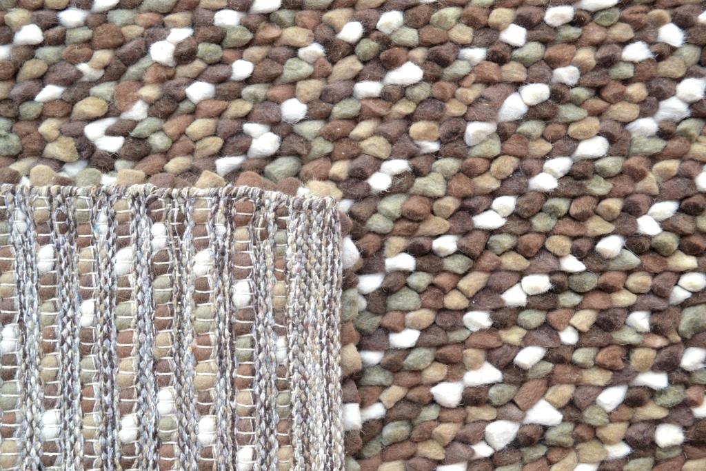 Handwoven Chunky Wool Rug - Jelly Bean - Brown - 120x170cm