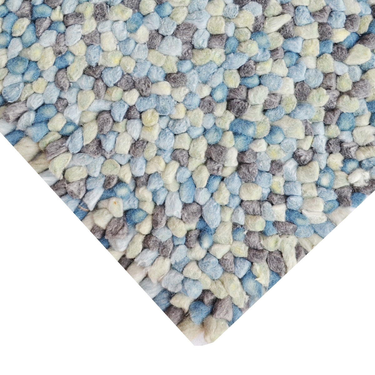 Handwoven Chunky Wool Rug - Jelly Bean - Blue - 120x170cm