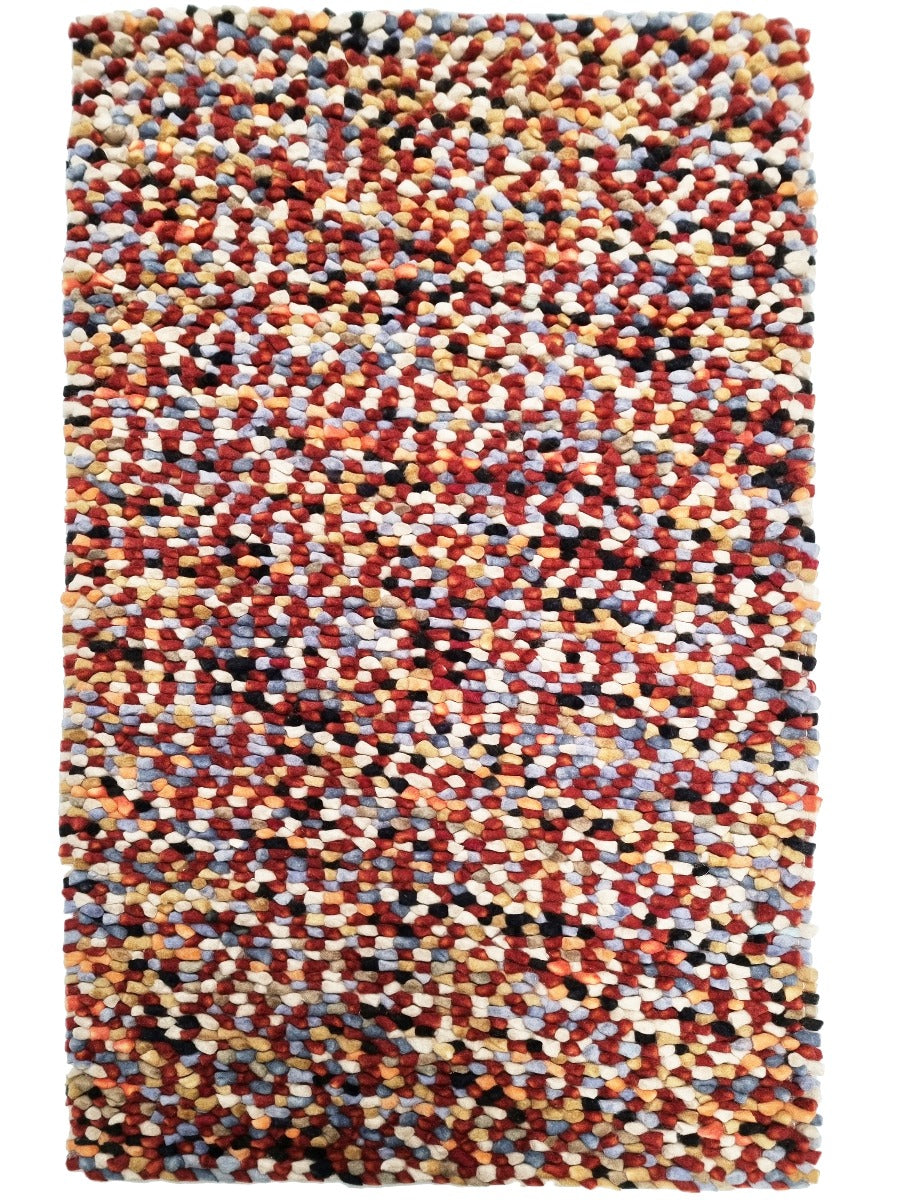 Handwoven Trendy Wool Rug - Jelly Bean - Multi - 80X150cm