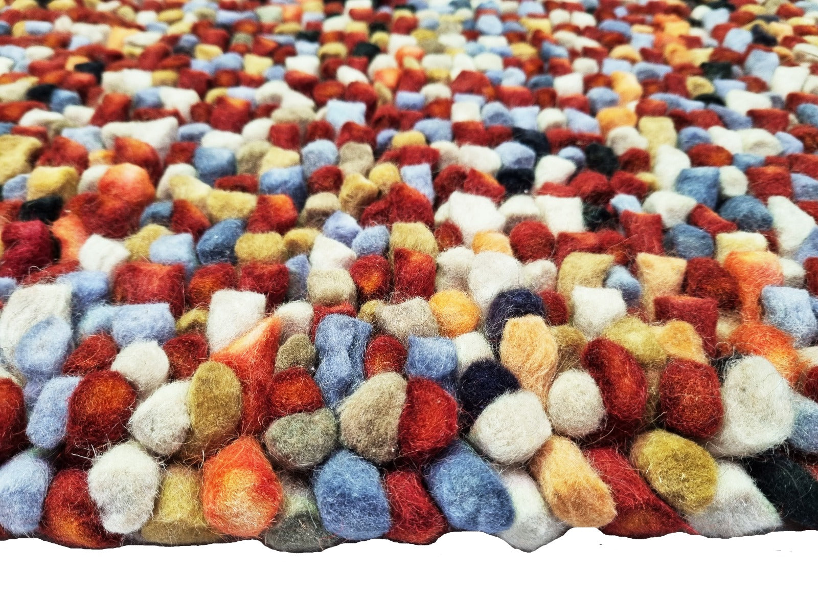 Handwoven Trendy Wool Rug - Jelly Bean - Multi - 80X150cm
