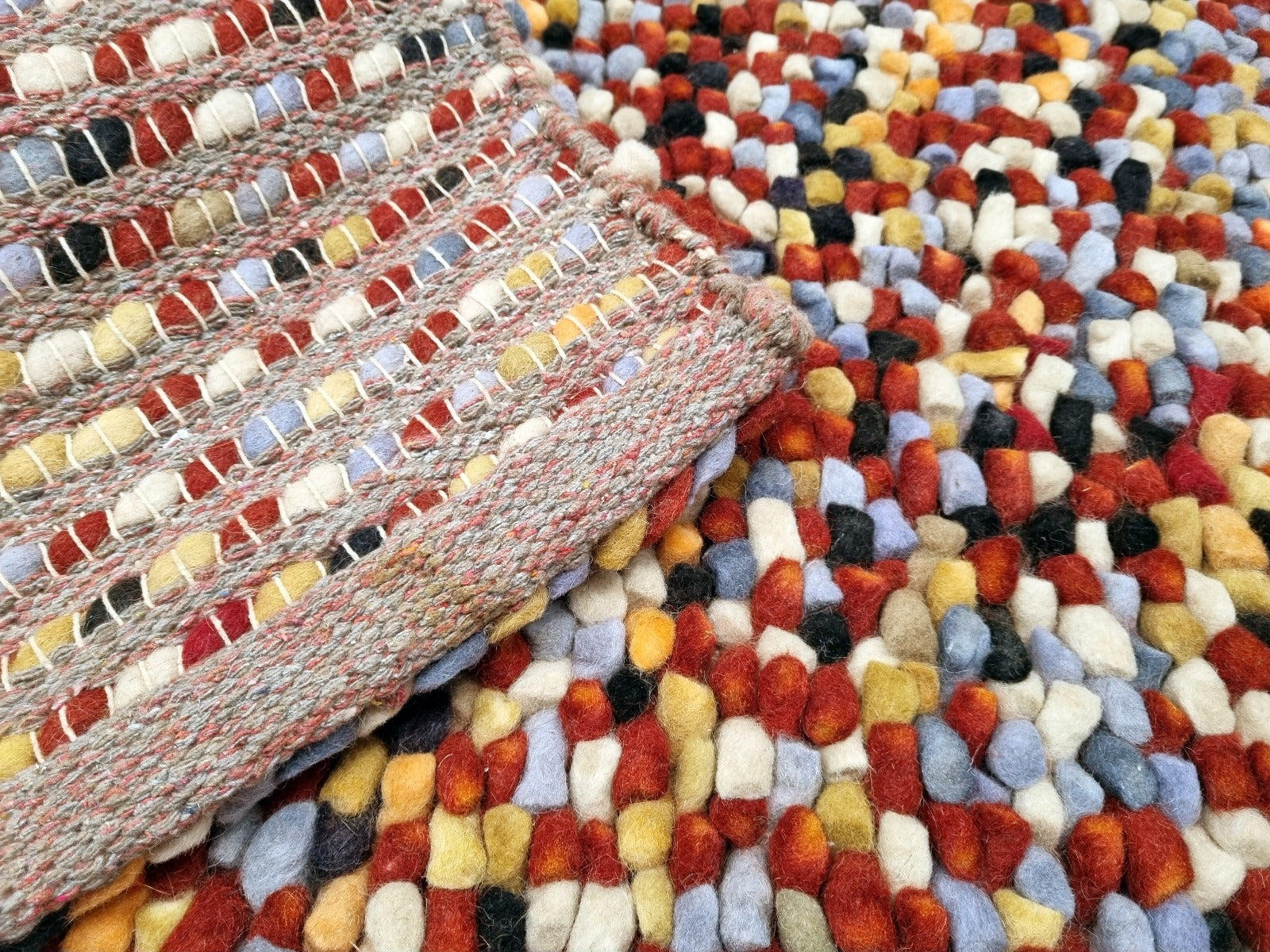 Handwoven Trendy Wool Rug - Jelly Bean - Multi - 80X150cm