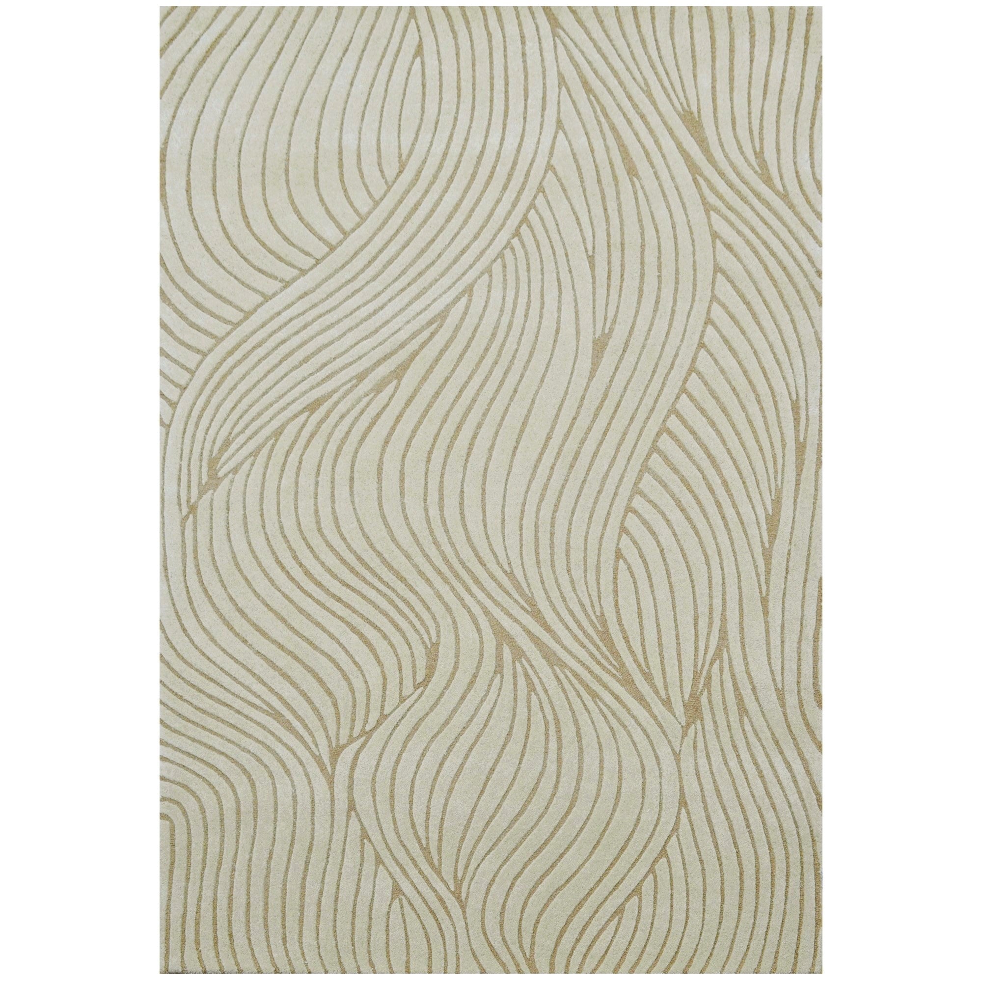 Handtufted Wool Rug-Decotex 6448-Beige/Brown-110X160cm