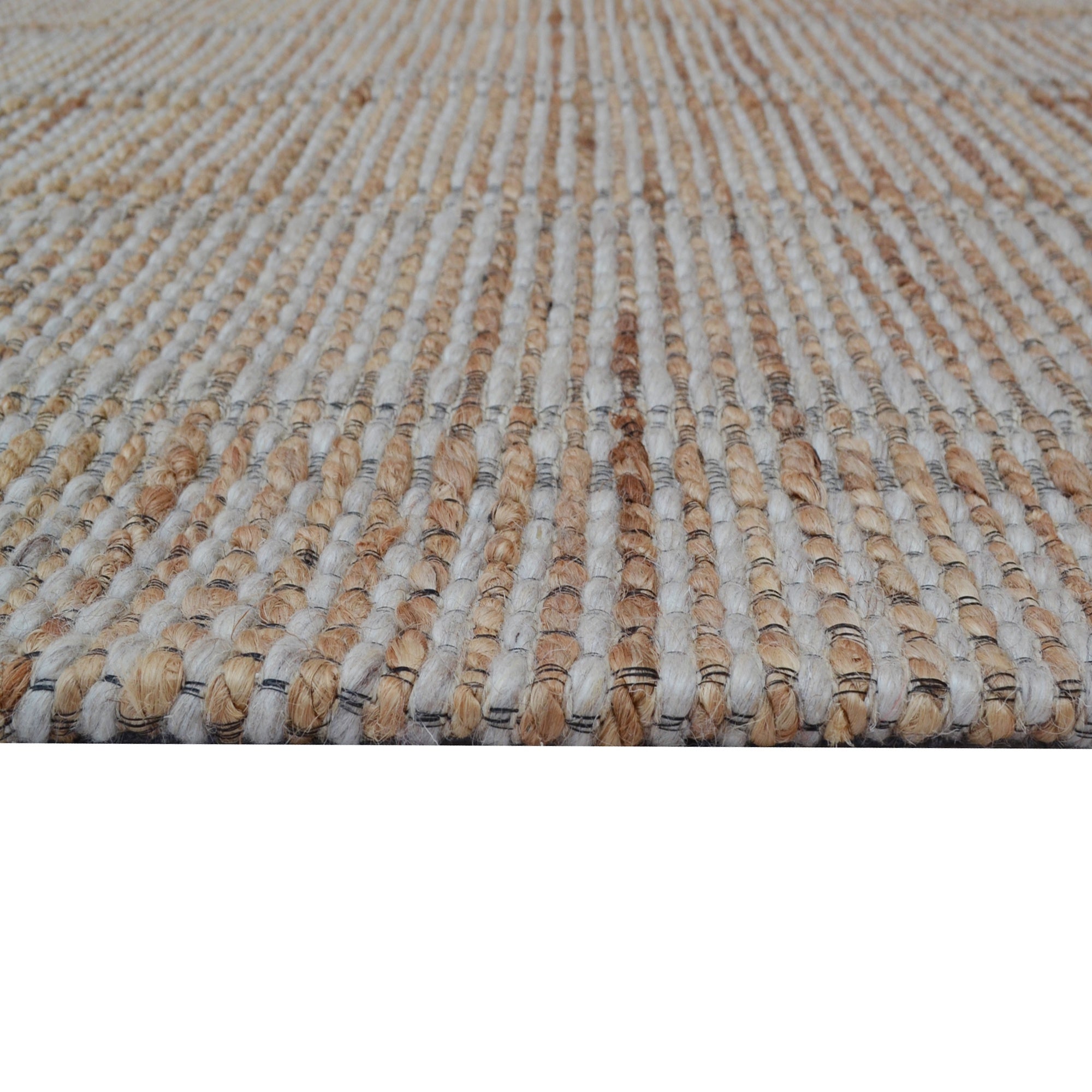 Handwoven Wool & Jute Rug-Cedar 510-Natural/Silver-110x160cm