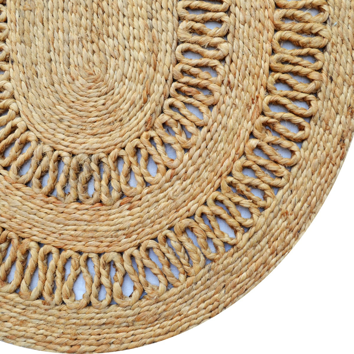 Eco-friendly Natural Jute Rug-Kerla 1138-Natural-60x90cm