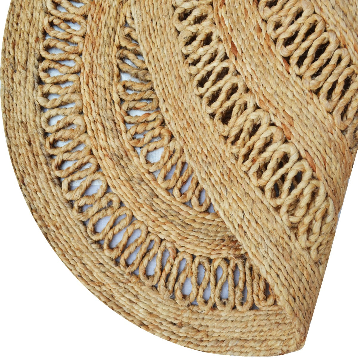 Eco-friendly Natural Jute Rug-Kerla 1138-Natural-60x90cm