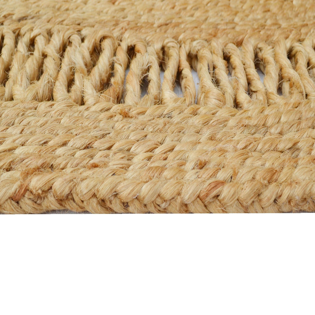 Eco-friendly Natural Jute Rug-Kerla 1138-Natural-60x90cm
