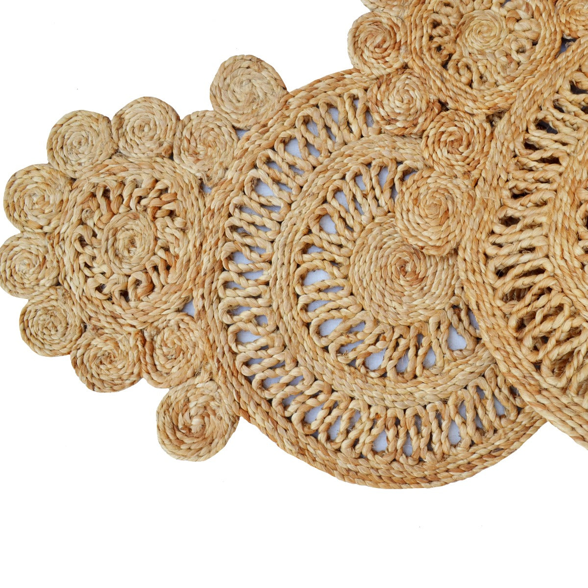 Eco-friendly Natural Jute Rug-Kerla 1139-Natural-40x120cm