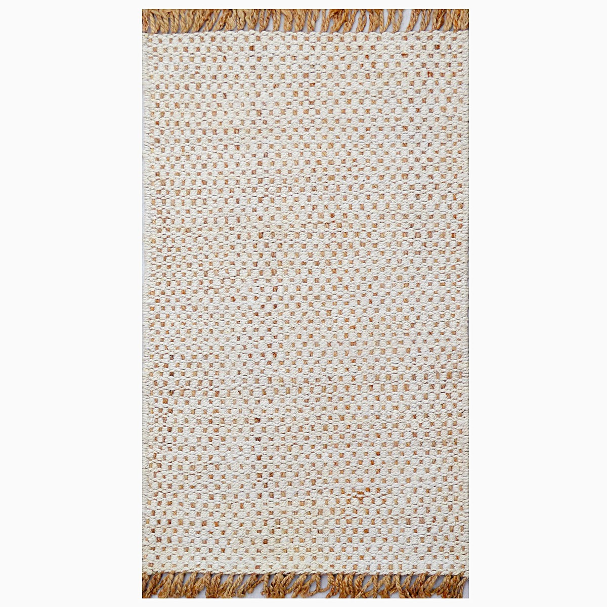 Handwoven Jute Rug-Bali-1140-Ivory/Natural-110x160cm
