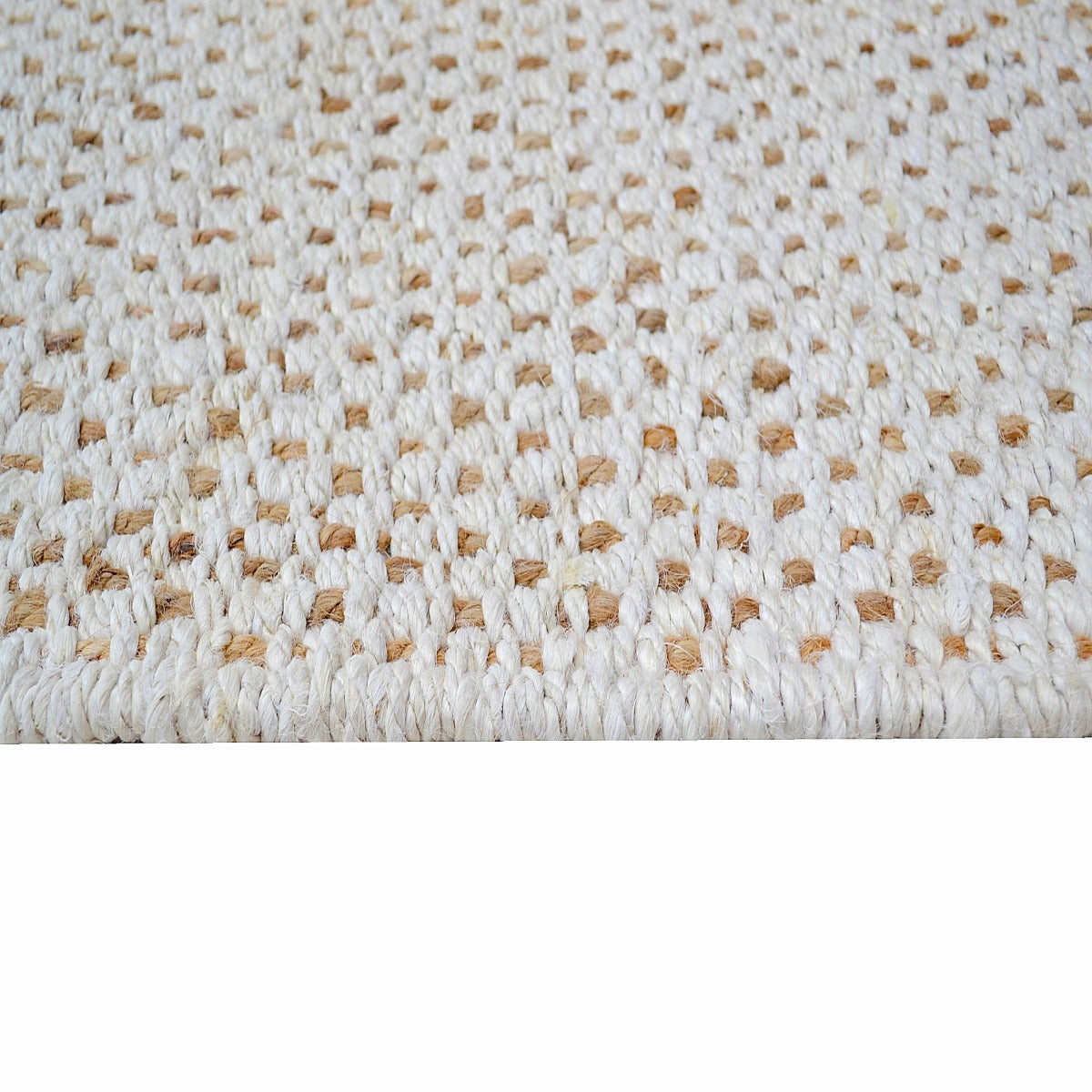 Handwoven Jute Rug-Bali-1140-Ivory/Natural-110x160cm