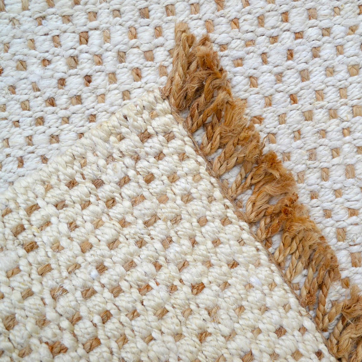 Handwoven Jute Rug-Bali-1140-Ivory/Natural-110x160cm