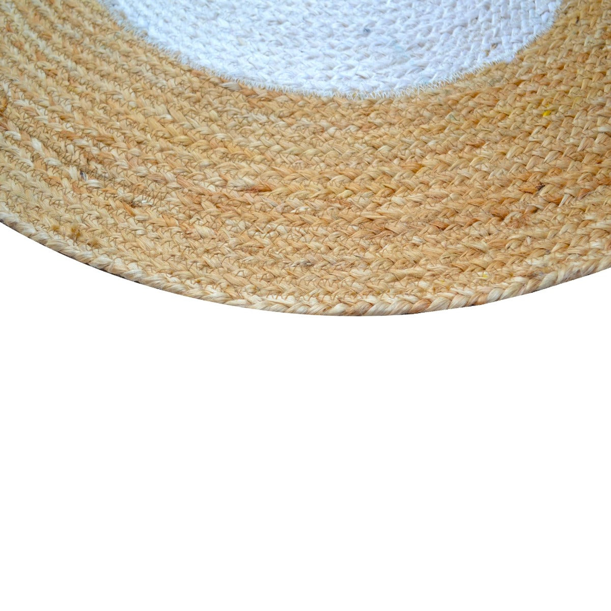Handmade Kids Jute Round Rug-Baba Bear 1143-Natural-100x100cm