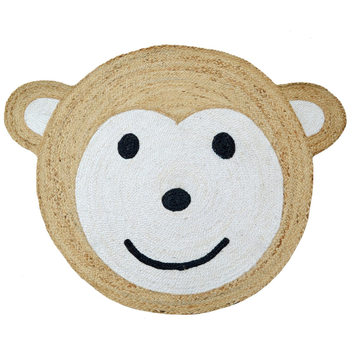 Handmade Kids Jute Rug-Cheeky-1142-Natural-100x100cm