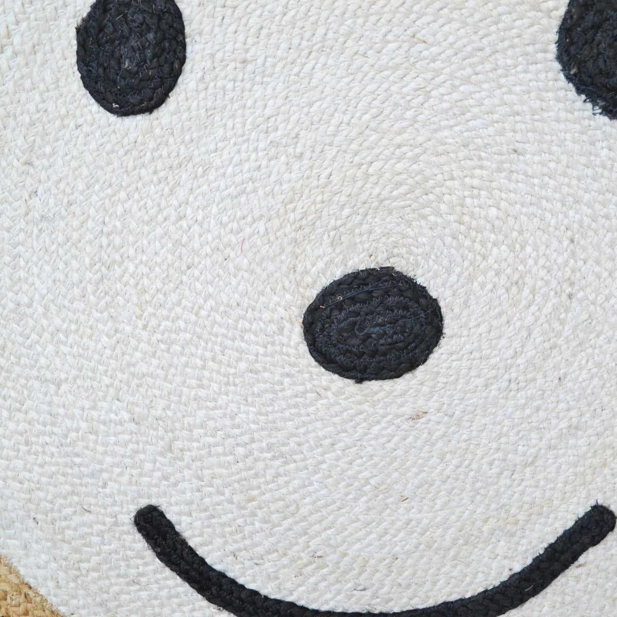 Handmade Kids Jute Rug-Cheeky-1142-Natural-100x100cm