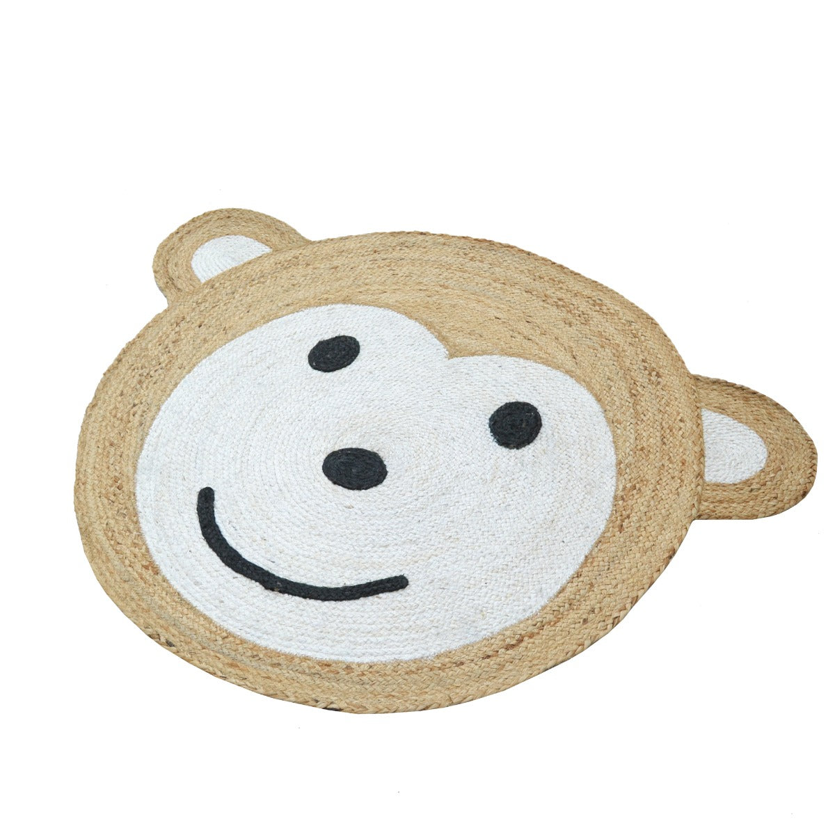 Handmade Kids Jute Rug-Cheeky-1142-Natural-100x100cm