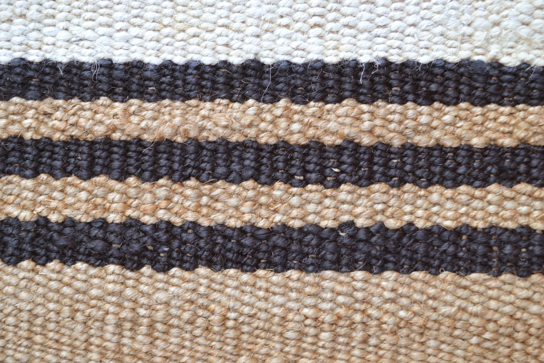 Africo Natural Jute Rug - 1090 - Natural/Black - 80X150cm