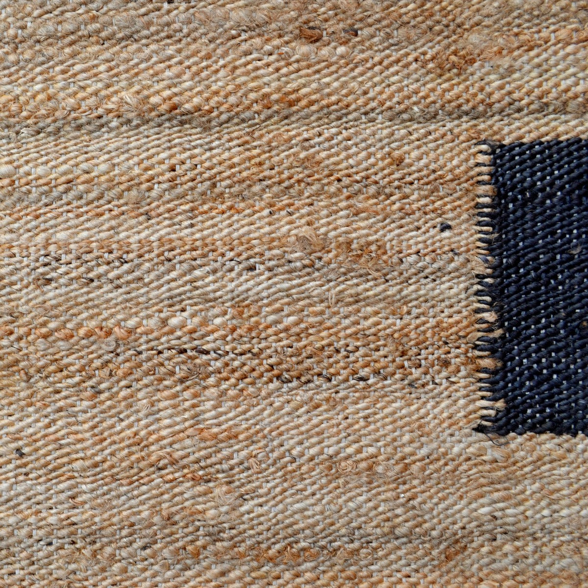 Handwoven Natural Jute Rug - Dash 1099 - Natural/Black - 110x160cm
