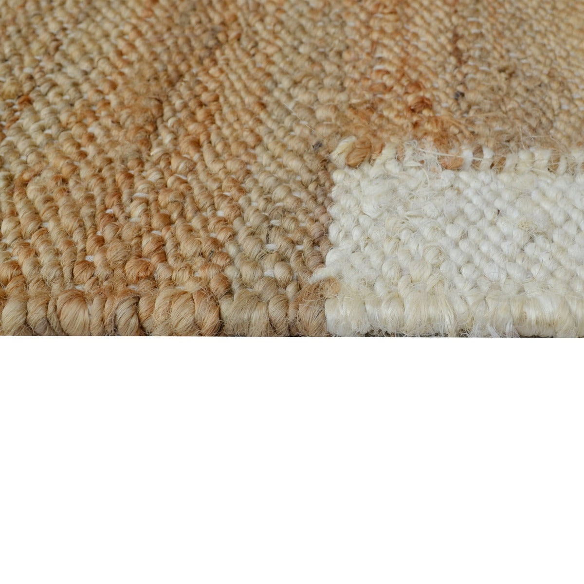 Handwoven Natural Jute Rug - Dash 1099 - Natural/Cream - 110x160cm