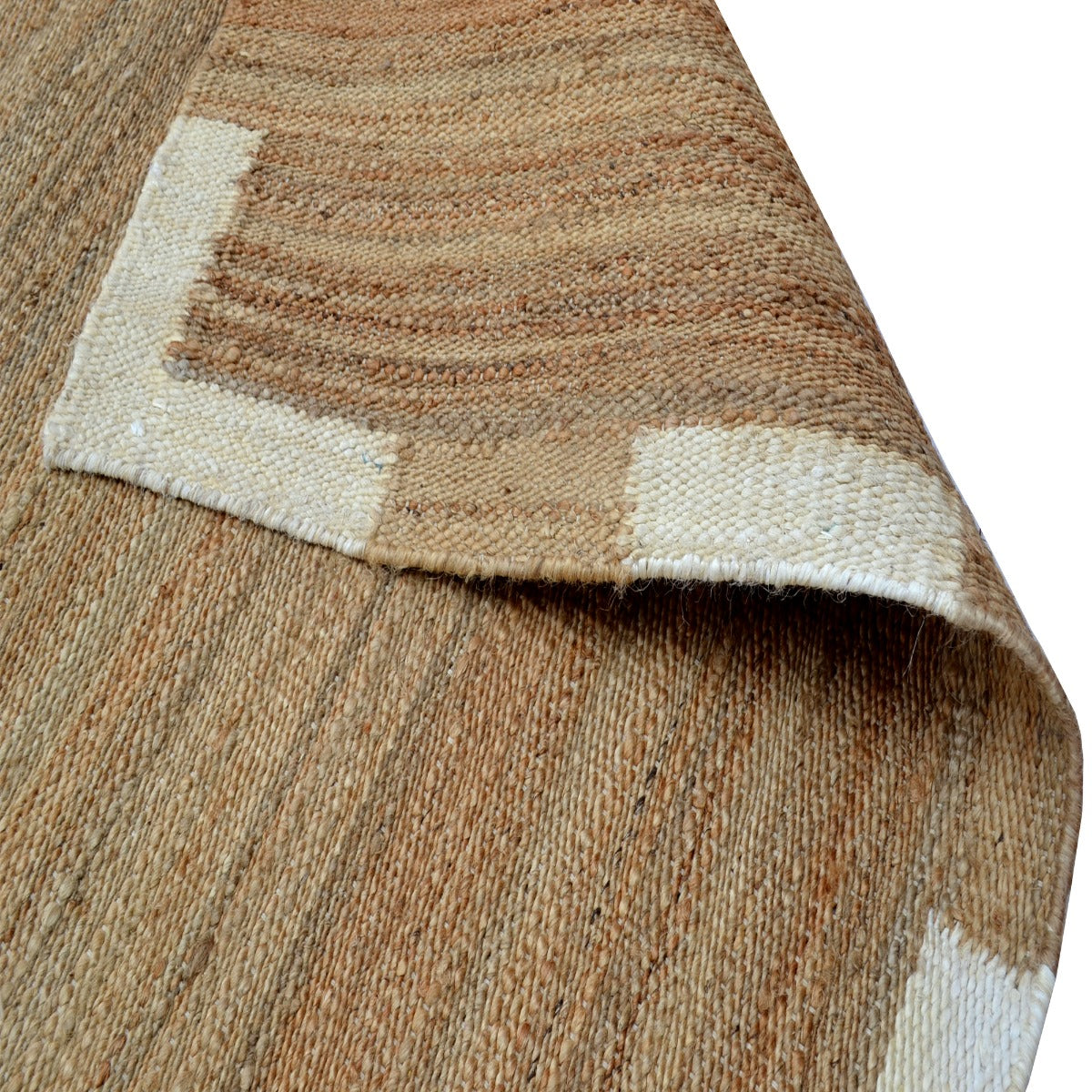 Handwoven Natural Jute Rug - Dash 1099 - Natural/Cream - 110x160cm