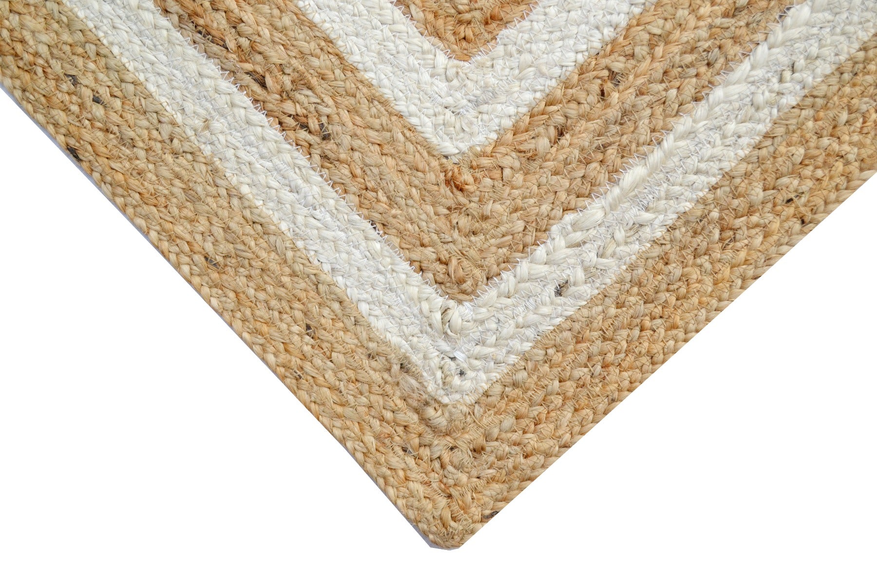 Handwoven Natural Jute Rug - Mauji 1089 - Natural/Ivory - 110X160cm