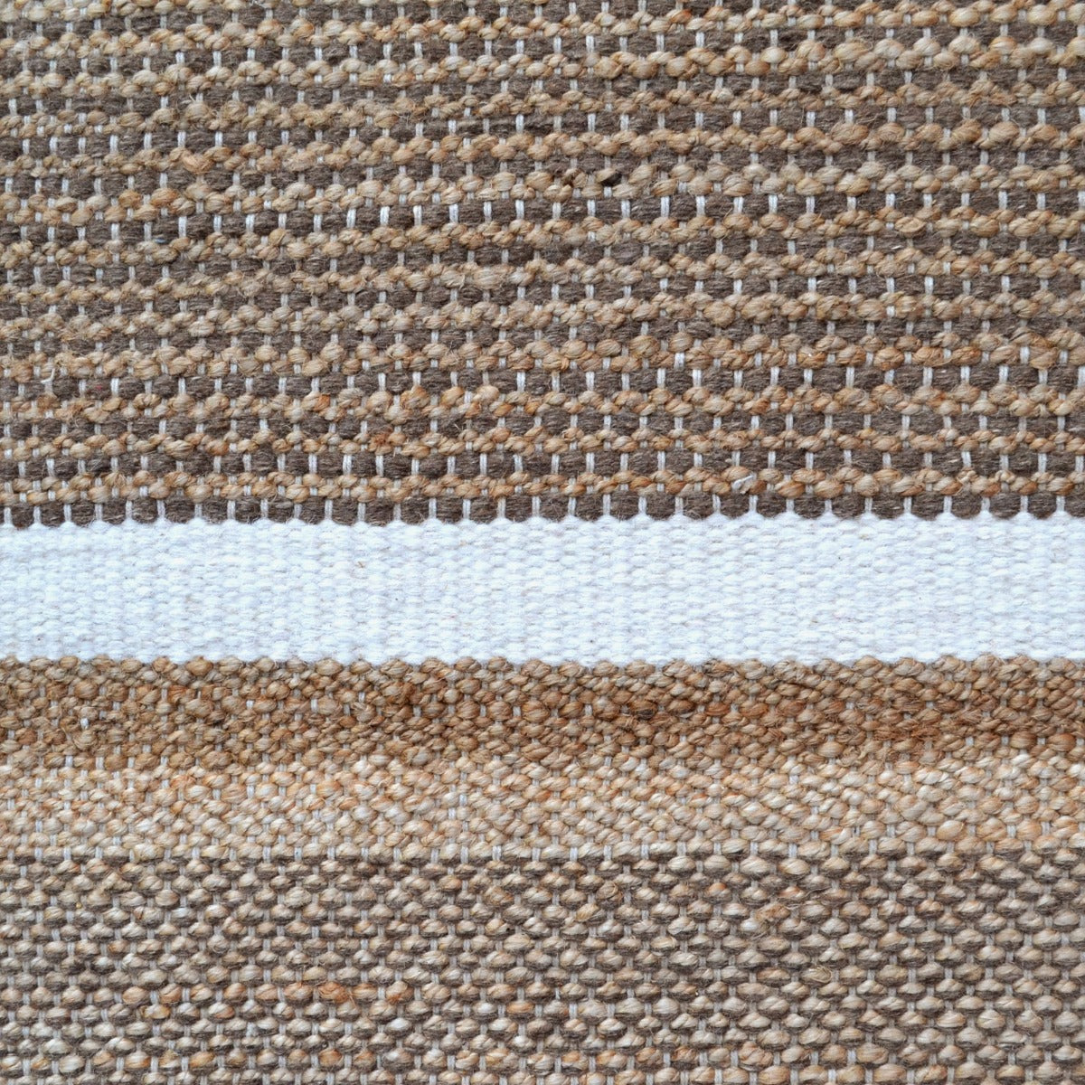 Striped Natural Wool & Jute Rug-Goa 1120-110x160cm