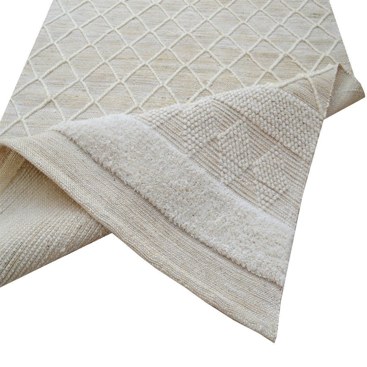 Eco-friendly Natural Jute Rug-Havana 1137-Natural Ivory-110x160cm
