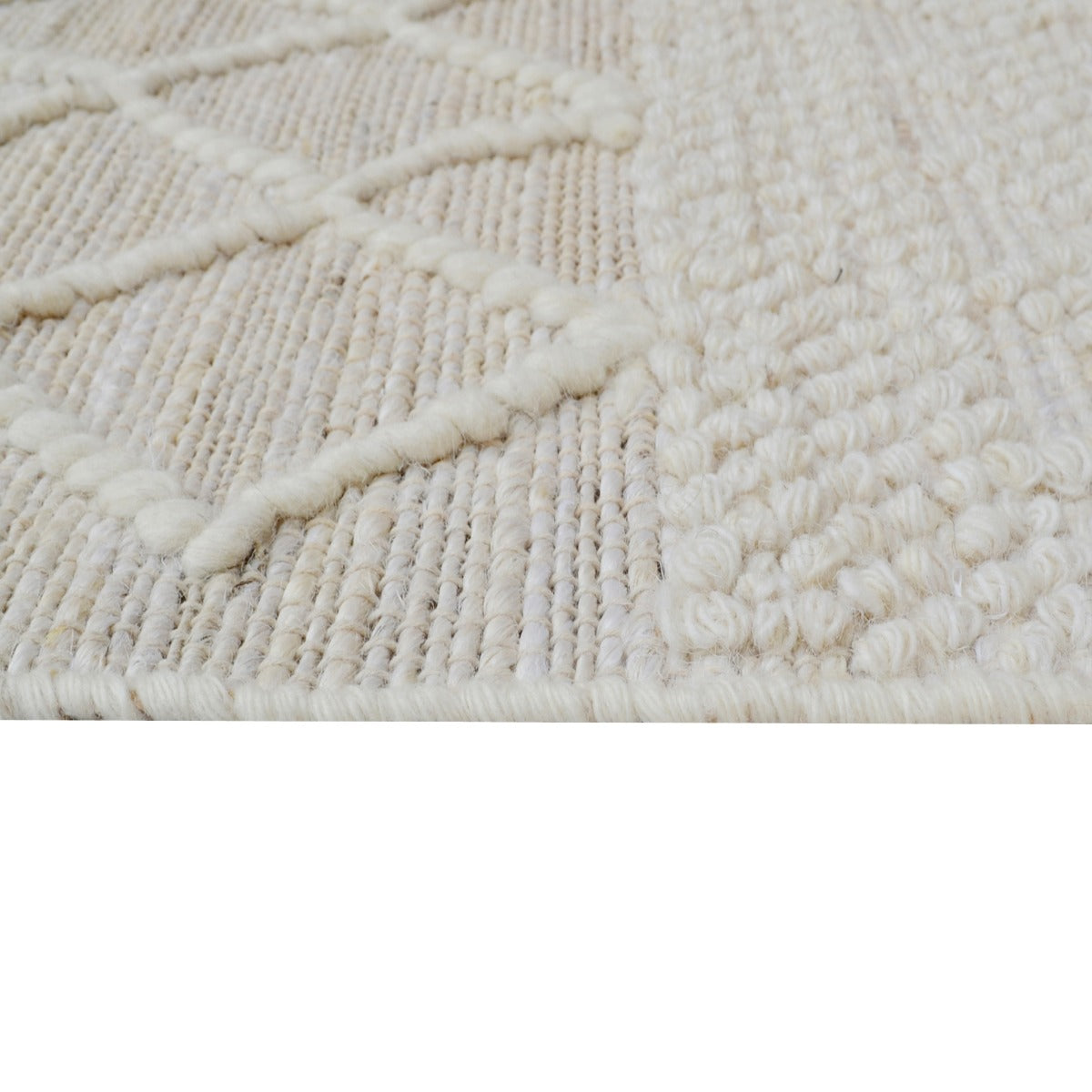 Eco-friendly Natural Jute Rug-Havana 1137-Natural Ivory-110x160cm