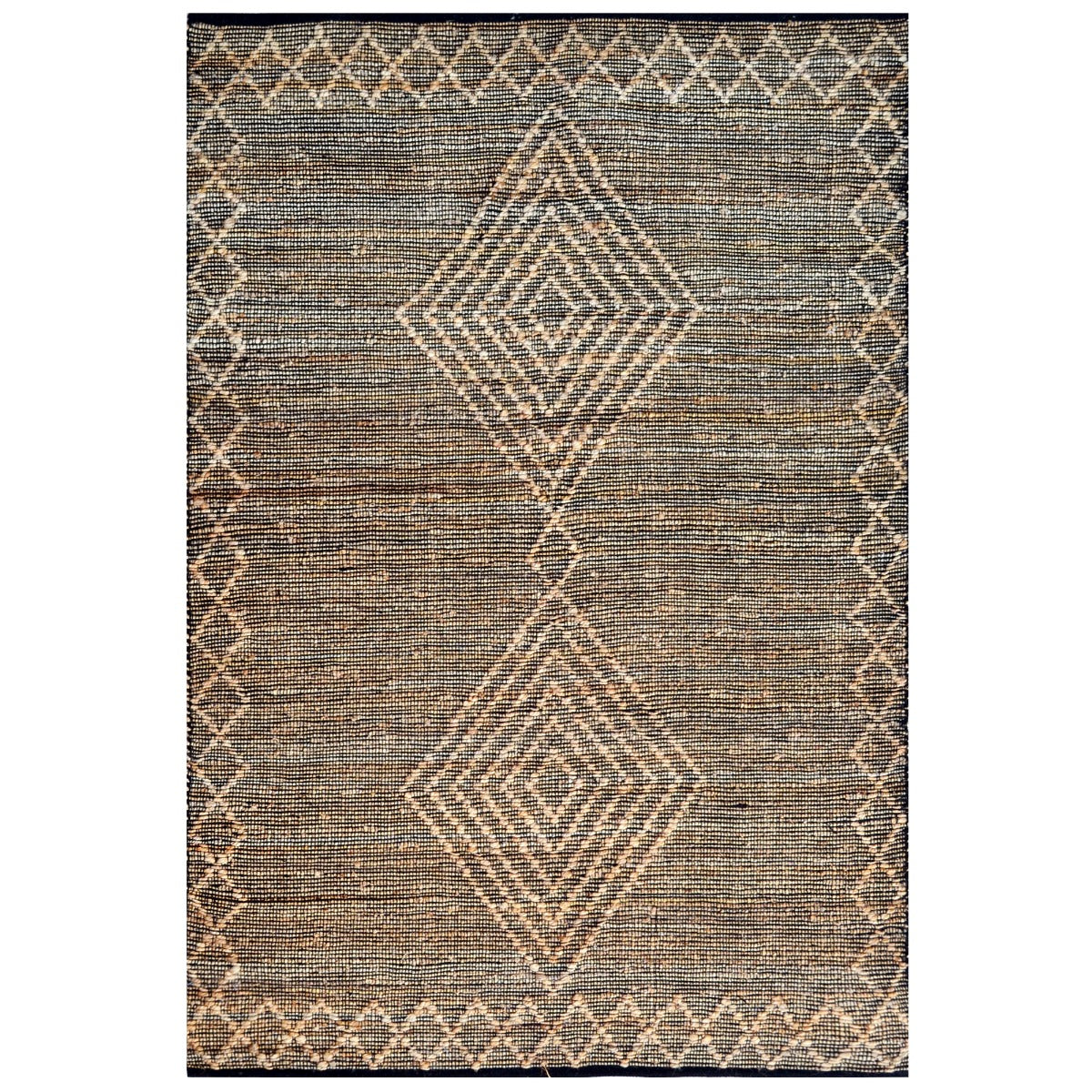 Handwoven Natural Jute Rug-Jamaica 1102-Natural-110x160cm