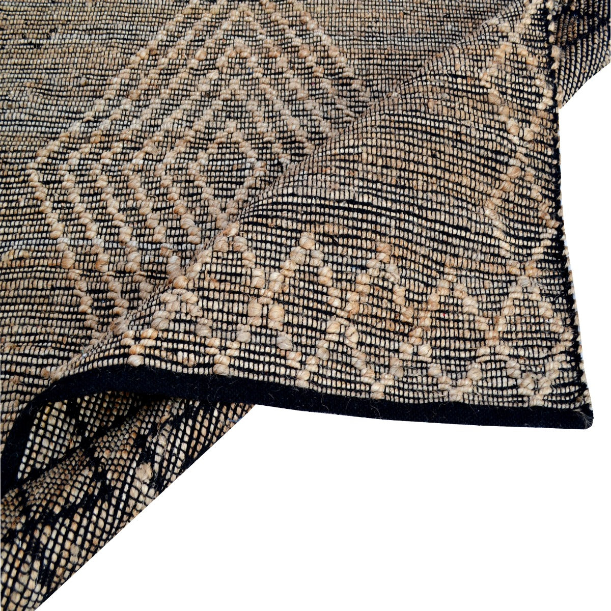 Handwoven Natural Jute Rug-Jamaica 1102-Natural-110x160cm