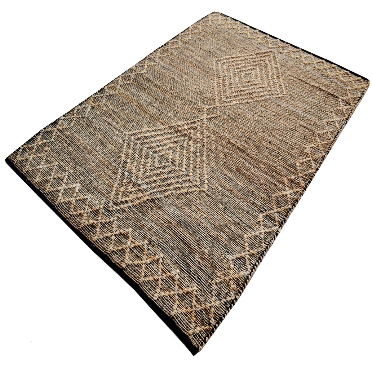 Handwoven Natural Jute Rug-Jamaica 1102-Natural-110x160cm