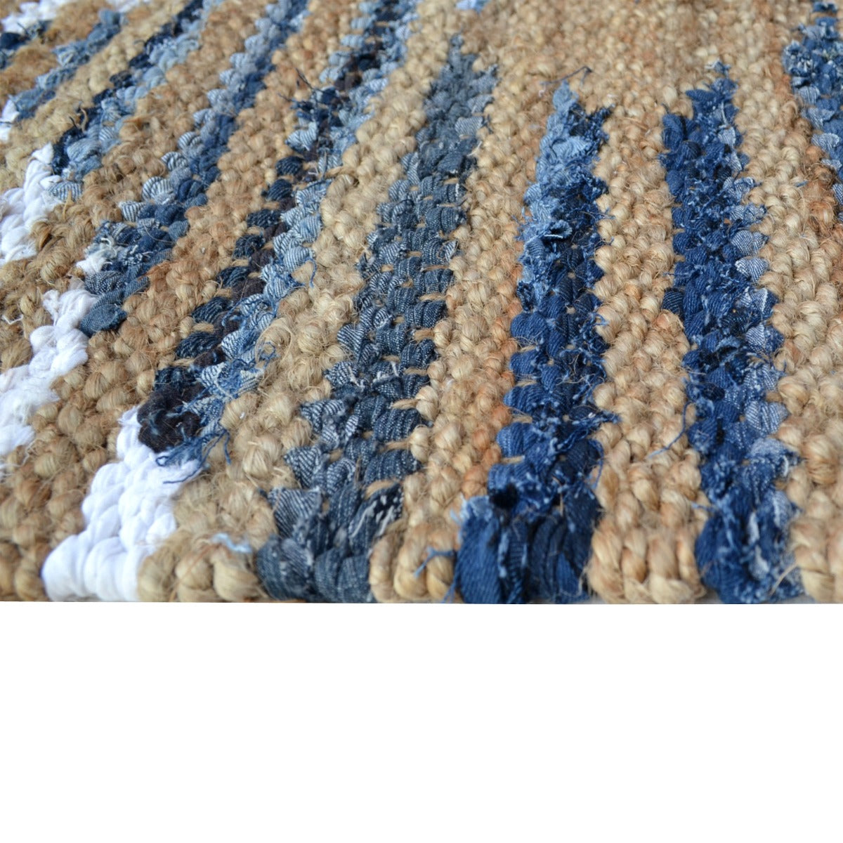 Eco-friendly Natural Jute Rug-Jamaica 1103-Denim-110x160cm
