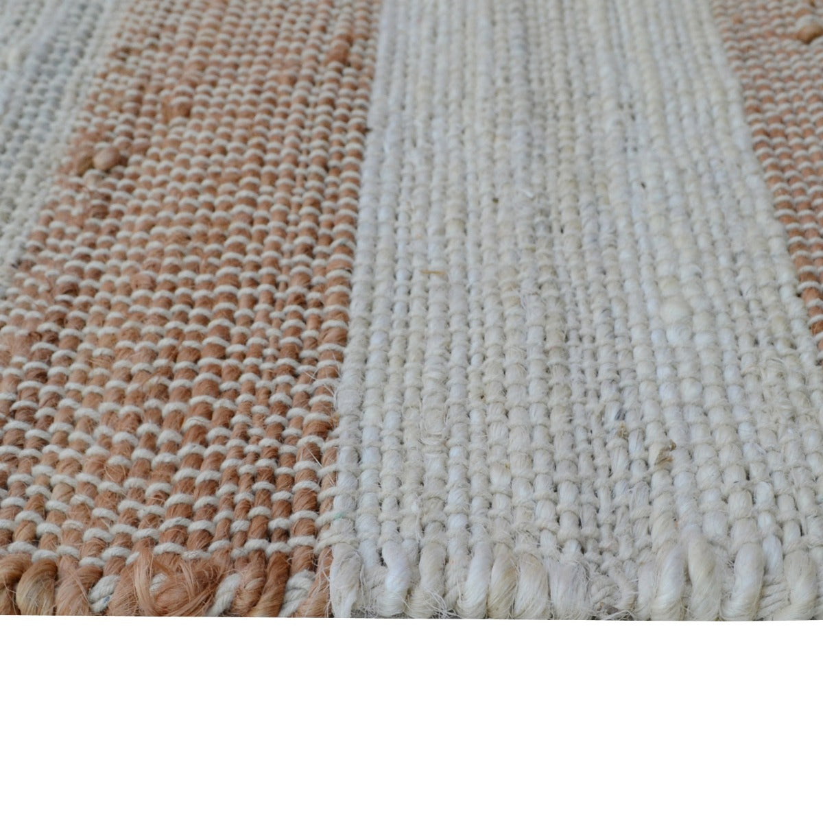 Handwoven Natural Jute Rug-Peru 1109-Brown-110x155cm