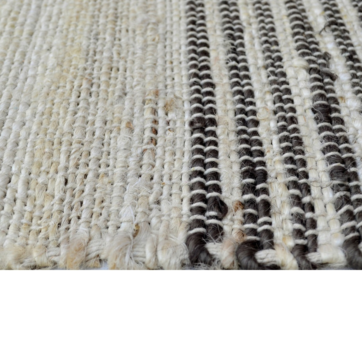 Handwoven Natural Jute Rug-Peru 1110-Natural-110x155cm
